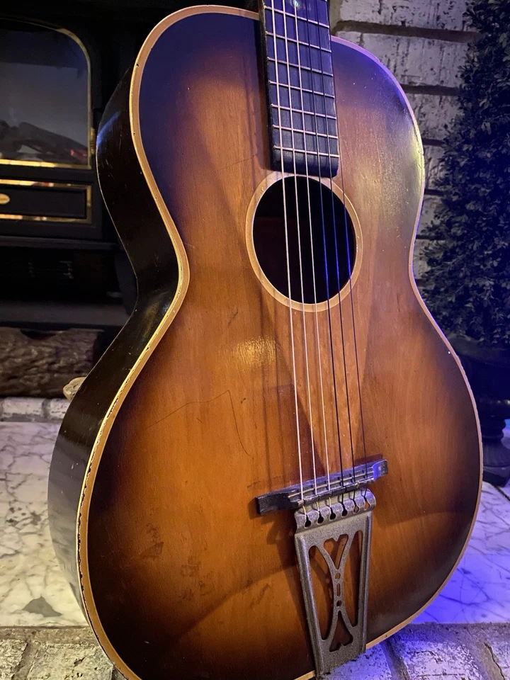 Retro Restored Vintage Globe Acoustic Parlor Guitar Vintage - Image 3 of 4