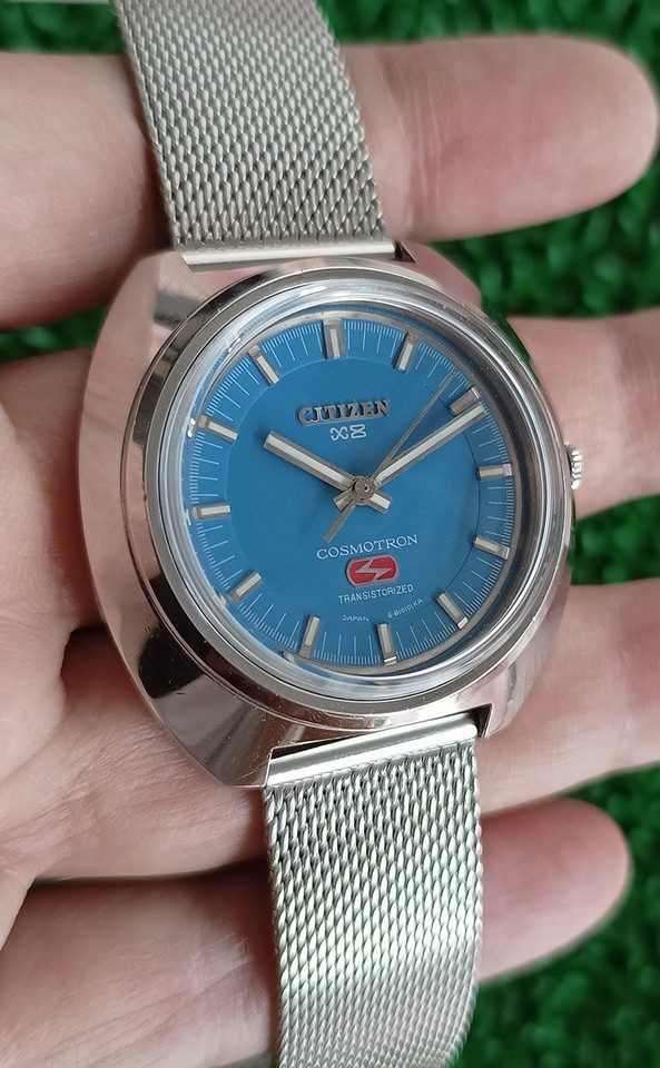 RARE VINTAGE CITIZEN COSMOTRON X8 ORIGINAL BLUE DIAL ELECTRONIC JAPAN ...