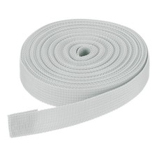 10Yard x 3/4" Width Nylon Webbing Strap Poly Flat Webbing Strapping Silver Tone