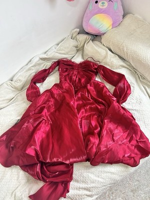 Lacemade Rot Burgundy Silky Satin Feel Dreamy Kleid Größe S de 36 Neu