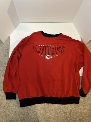 Vintage Lee Kansas City Chiefs Spellout Pullover NFL Crewneck Men's Red XL