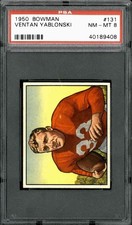 1950 Bowman #131 Ventan Yablonski - PSA 8
