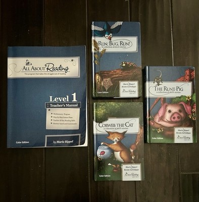 All About Reading Level 1 Readers Lot Set of 3 & Teacher s Manual