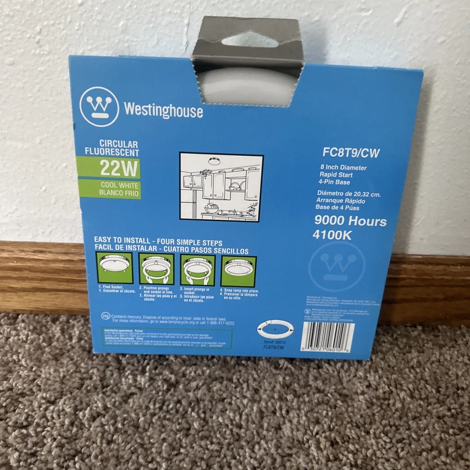 Westinghouse Circular Fluorescent 22W FC8T9/CW - 8" - 4100k - Image 2 of 4