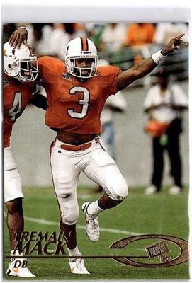 1997 Press Pass #32 Tremain Mack Red Zone Miami Hurricanes Near Mint or Better