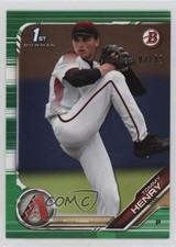 2019 Bowman Draft Green 3/99 Tommy Henry #BD-197 ms9