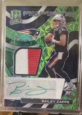 2022 Panini Spectra - Aspiring Patch Autographs Bailey Zappe Celestial Prizm /75
