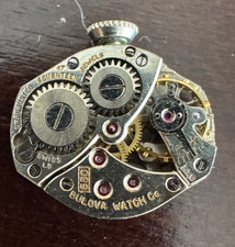 VINTAGE LADIES BULOVA WRISTWATCH MOVEMENT CAL. 5BD NOT RUNNING BAD STAFF