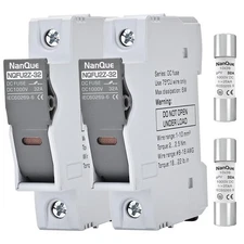 DC Fuse Holder with Core Block Solar PV Battery Protect 20A 2 PCS