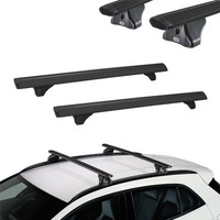 FüR Renault Captur 2 Ii Ab 19 DachträGer Geschlossene Dachreling Schwarz Alu C-2