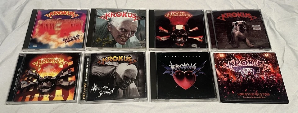 Krokus CD Lot of 8- Headhunter/Heart Attack/Alive/Change of Address Foto 2 de 3