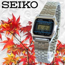 Seiko Alba Digital Wristwatch Alarm Chronograph Vintage 100M Water Men