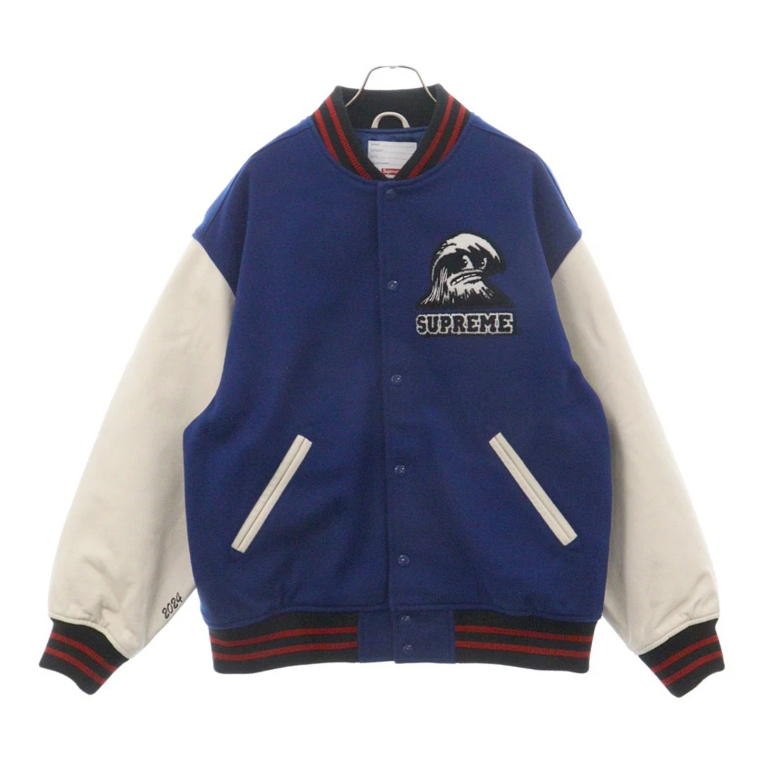 Veste universitaire vague SUPREME 24SS logo patch laine stade bleu occasion ccecd2c08be38