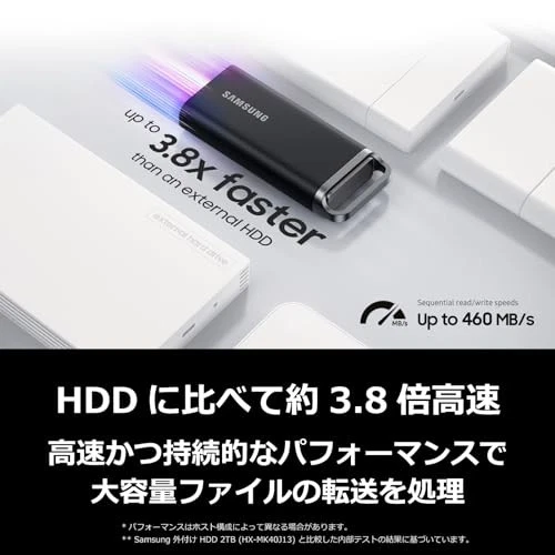 Samsung T5 EVO 4TB External SSD USB 3.2 Gen 1 MU-PH4T0S-IT/EC Official Japanese - Image 2 of 4