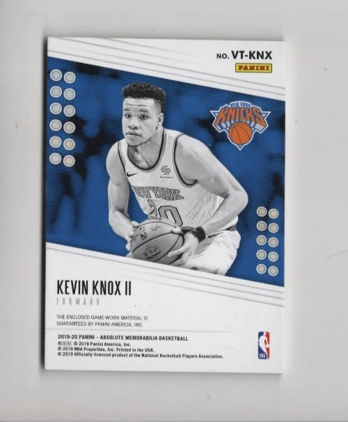 KEVIN KNOX II 2019-20 ABSOLUTE MEMORABILIA TOOLS OF THE TRADE VETERANS PATCH - Image 2 of 2