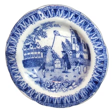 Pearlware Childs Toy Dinner Set Plate KITE FLIER 1830 Staffordshire Historical