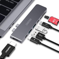 7in1 For MacBook Pro /Air Thunderbolt 3 USB 3.0 Type-C Port USB C Hub Adapter