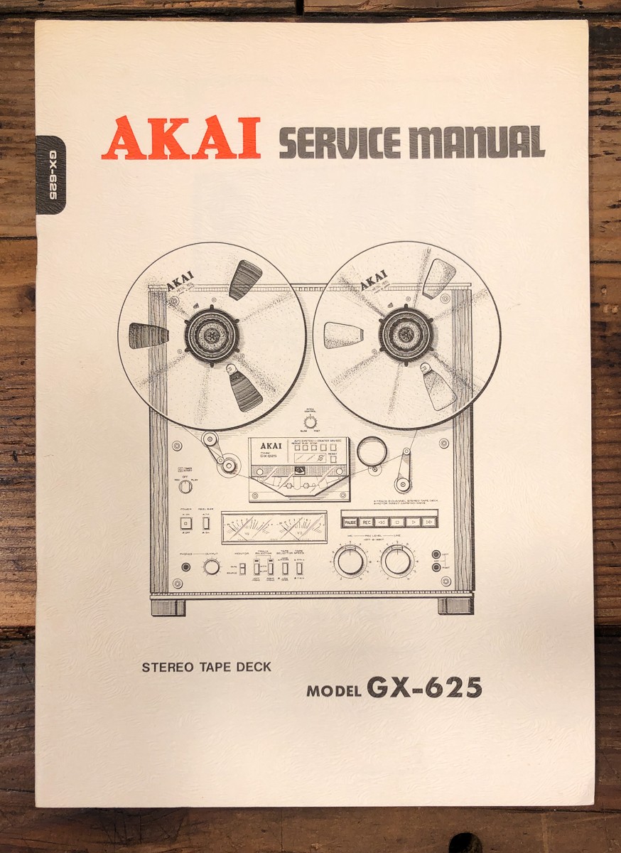 Akai GX-625 Reel to Reel Service Manual *Original*