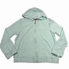 Juicy Couture Girls 16 Lt Blue Terry Y2K Streetwear Jacket Zipper Hoodie Logo