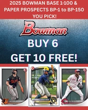 2025 Bowman Baseball BASE and PROSPECTS #1-100 #BP-1 to BP-150 You Pick!