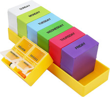 Large Pill Box 7 Day 4 Times a Day,Weekly Medicine Storage Box Tablet Organiser