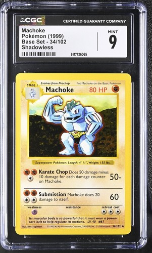 Machoke (Shadowless) graded CGC 9 for sale on eBay