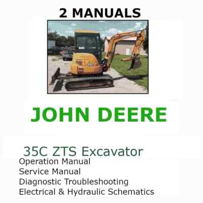 JOHN DEEERE 35C ZTS EXCAVATOR OPERATIONS  SERVICE REPAIR  TECHNICIAN MANUAL PDF
