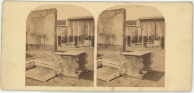 Stereoanlage um 1865. Haus von Biber und Pollux. Neapel. Neapel. Italien. Italien.