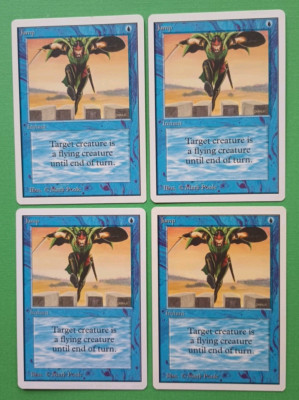 Magic the Gathering Unlimited JUMP X 4 VLP/EX  C Vintage 1993  PLAYSET!
