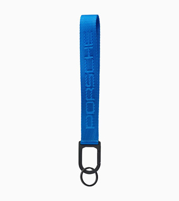 NWT~ Porsche 911 GT3 Door Pull Handle Style Keychain Strap Blue Lanyard Ring