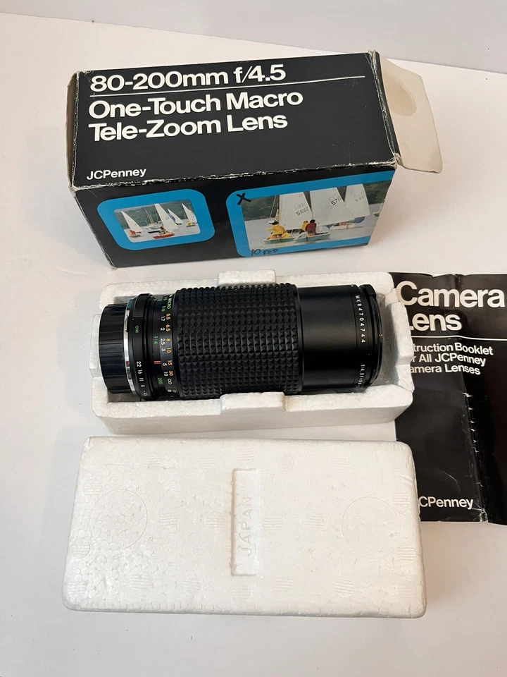 JC Penney 80-200mm f/4.5 One-Touch Macro Tele-zoom Lens Olympus Bayonet Mount - Image 3 of 4