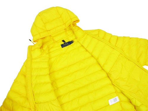 Polo Ralph Lauren Hooded Packable Full Zip Puffer Down Jacket - Yellow (Navy) - - Picture 4 of 4