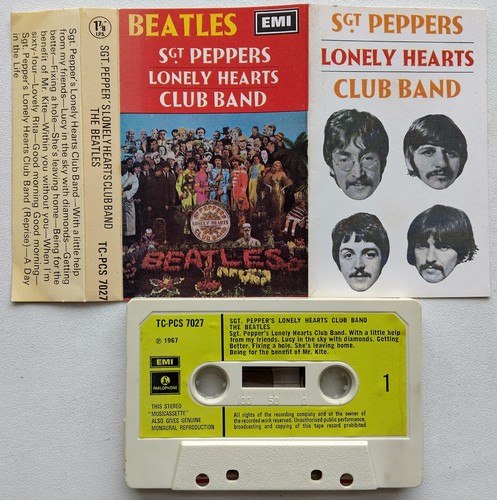 THE BEATLES - SGT. PEPPER'S LONELY HEARTS (TCPCS7027) EARLY 70s UK CASSETTE 2/2 - Picture 2 of 8