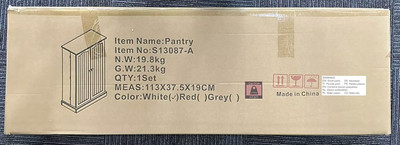 Speisekammerschrank 103 cm Küchenschrank mit Arbeitsplatte & verstellbaren Einlegeböden mit...