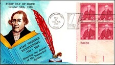 Scott 1121 4 Cents Daniel Webster Ralph Dyer Hand Painted FDC Planty 1121-UNL