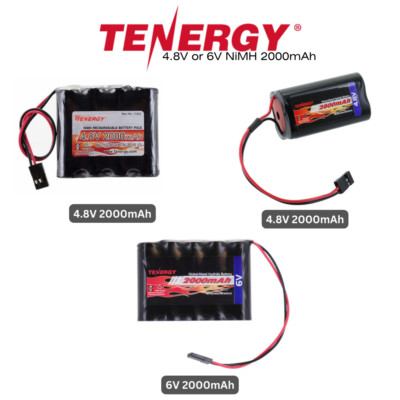 Tenergy RC Receiver Battery Pack 4.8V 6V 2000mAh NiMH Hitec Connector