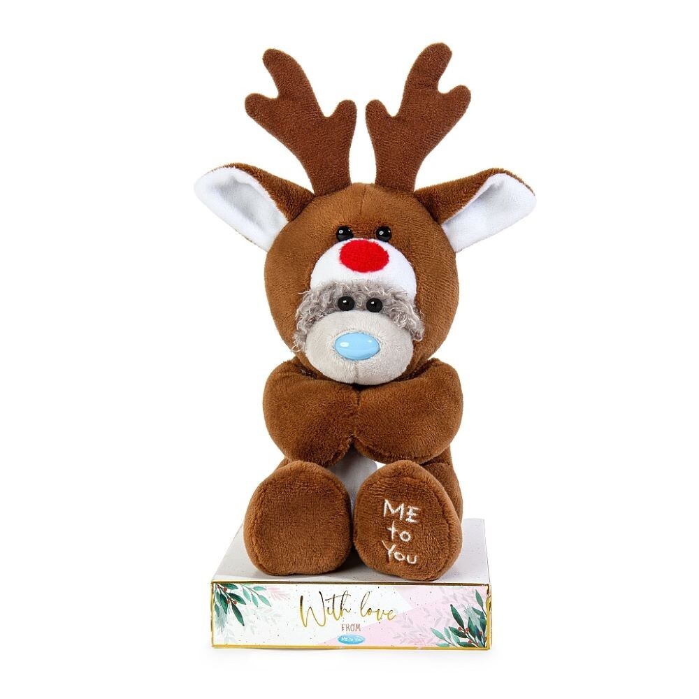 Me To You Tatty Teddy Collectors 7"" Plush Bear In Reindeer Costume