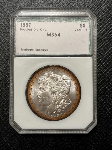 1887 Morgan Silver Dollar Toned Uncirculated VAM 12