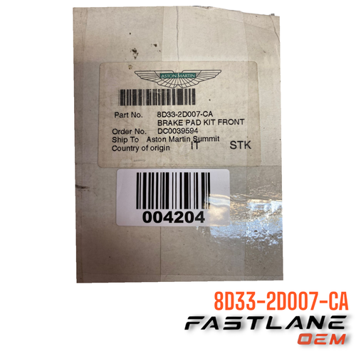 2013-2016 ASTON MARTIN DB9 FRONT BRAKE PAD KIT NEW OEM 8D33-2D007-CA - Picture 1 of 8