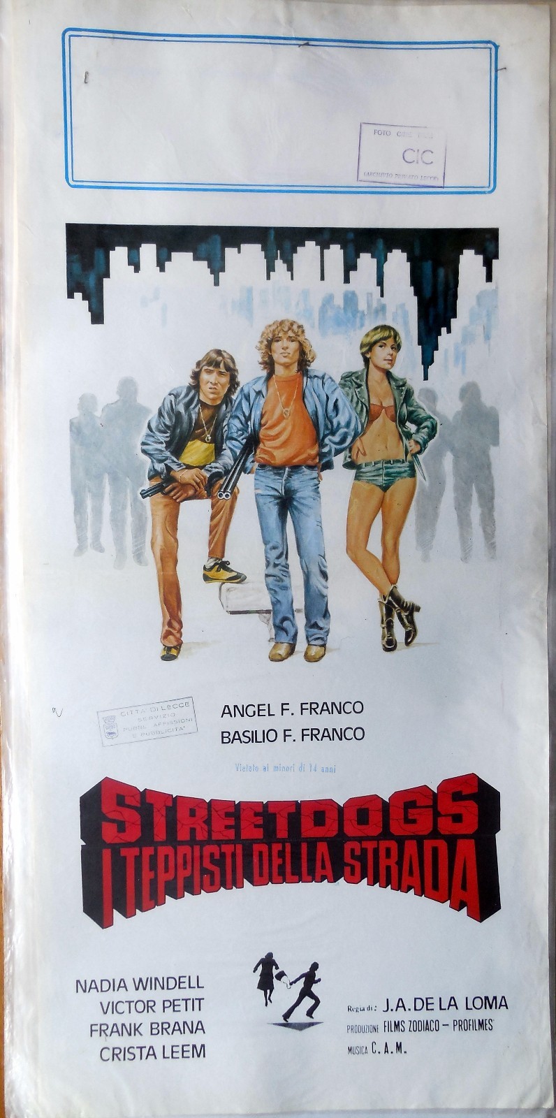 Locandina originale film STREET DOGS - I TEPPISTI DELLA STRADA (1981) - Regia di José Antonio de la Loma