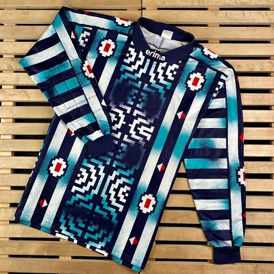 Mens Football Shirt Erima Vintage Size L