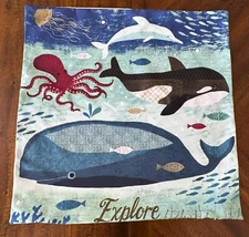 Throw Pillow Cover Shell Coastal Beach Nautical Ocean NO PILLOW INSERT