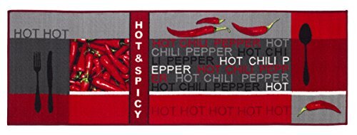 andiamo Tappeto da Cucina Hot Pepper, 100% Poliammide, Rot, 250 x 67 x (s2p)