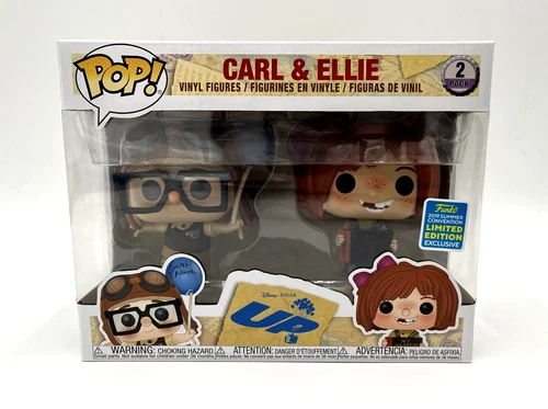 Funko POP Disney Up Carl Ellie 2-Pack SDCC 2019 Limited Edition