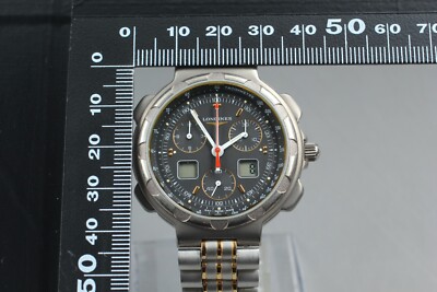 N.MINT+] Longines Conquest 4009 E.O.L Titanium Quartz Chronograph