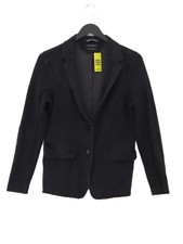 Marc O'polo Women's Blazer M Black Cotton With Polyamide Overcoat