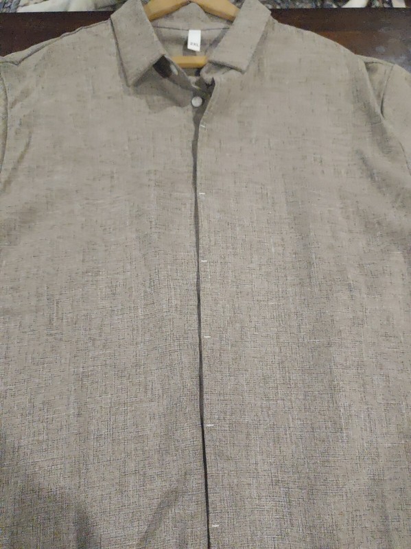 Men's 2xl Tan Button Down Shirt