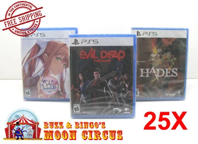 DR. RETRO 25X SONY PLAYSTATION PS5 CIB GAME - CLEAR PLASTIC PROTECTIVE BOX PROTECTORS CASE