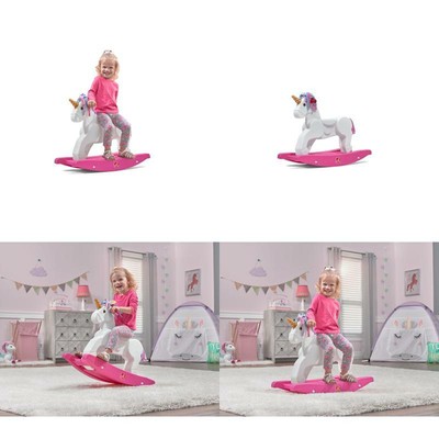 white unicorn rocking horse