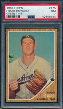 1962 Topps Set Break # 175 Frank Howard GREEN TINT PSA 7 *OBGcards*